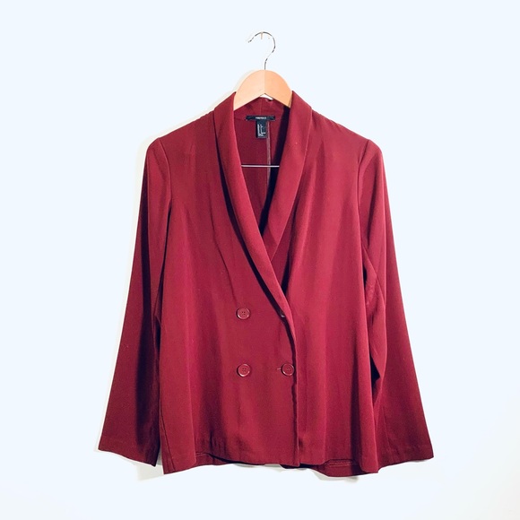 NEW Forever 21 Double Breasted Blazer in Brick - Picture 1 of 3